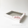 Caja de papel de postre grande biodegradable con ventana borrosa